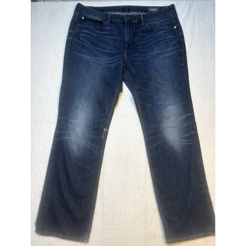 Bonobos Jeans‎ Mens Straight Leg Blue 38x32 (measures 38x31) Distressed